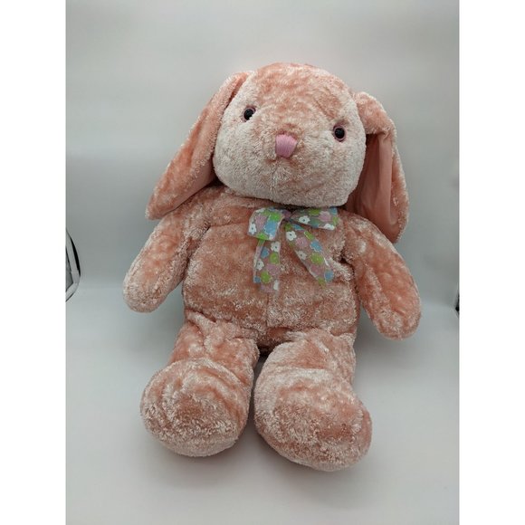 Dan Dee Pink Bunny Rabbit plush stuffed animal bow floppy ears 26" - Picture 6 of 10